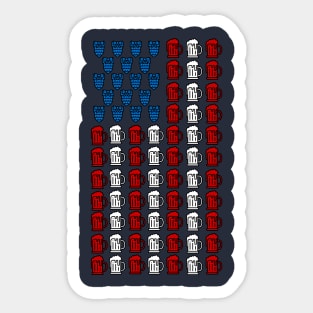 4th of July - Beer Sticker